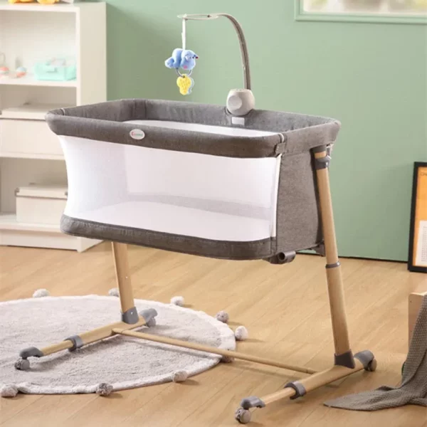 Baby Swim Float Canopy Adjustable Bedside Baby Crib - Image 2