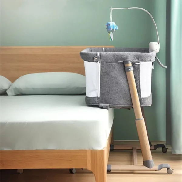 Baby Swim Float Canopy Adjustable Bedside Baby Crib - Image 3